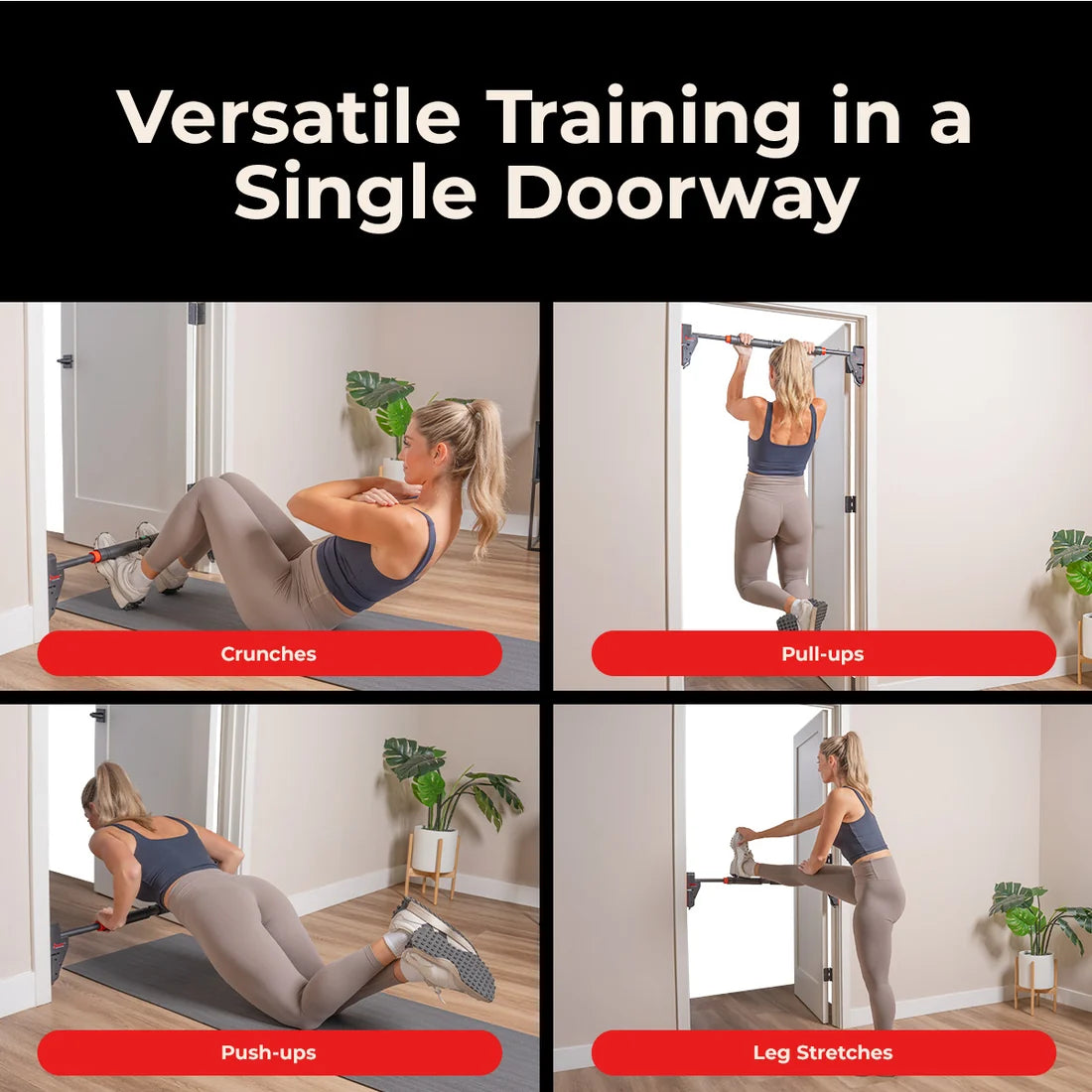 Adjustable No-Drill Pull-Up Bar